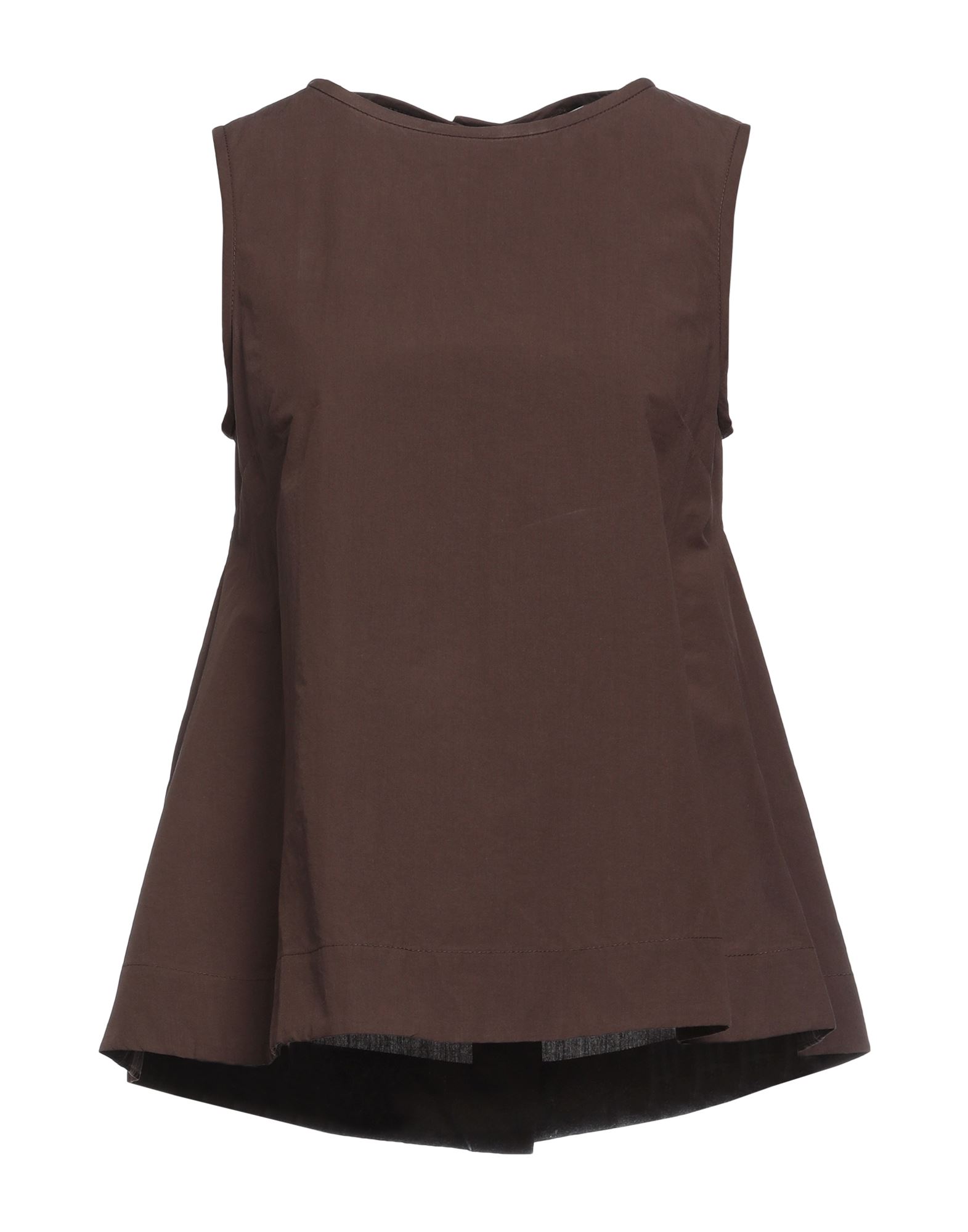 Ottod'ame Woman Top Cocoa Size 2 Cotton In Brown
