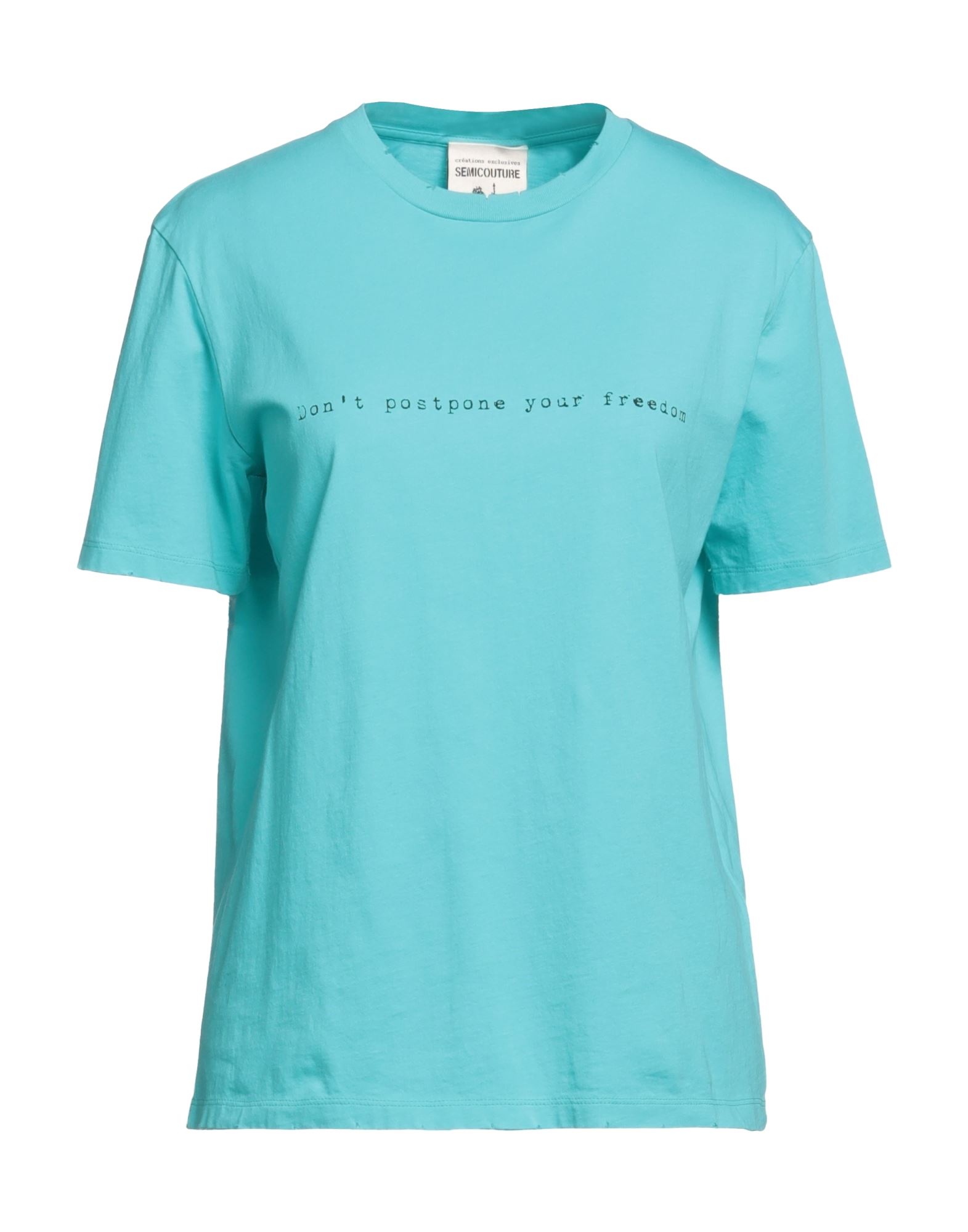 Semicouture T-shirts In Blue