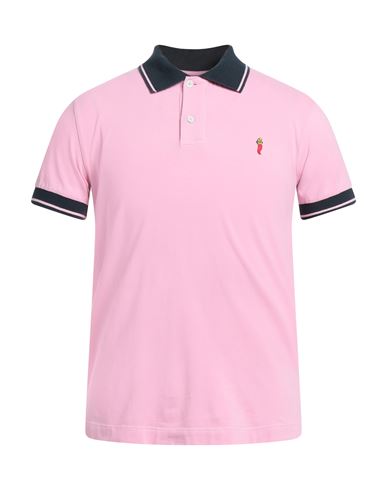 Cooperativa Pescatori Posillipo Man Polo Shirt Pink Size L Cotton, Elastane