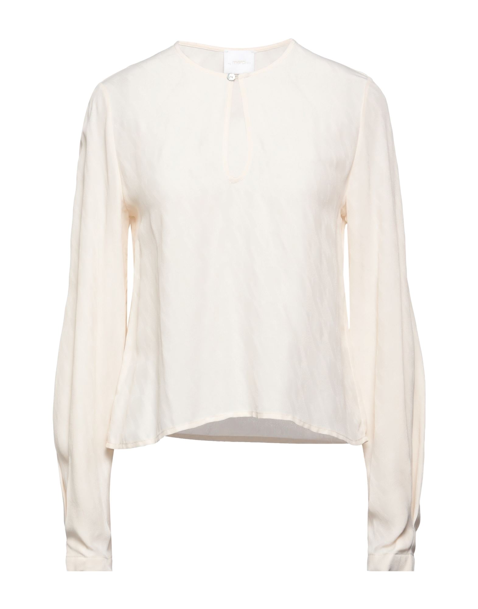 Merci .., Woman Blouse Ivory Size M Acetate, Viscose In White