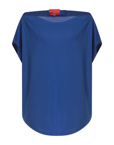 Mirella Matteini Woman T-shirt Bright Blue Size 12 Viscose, Polyester, Elastane