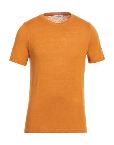 Shop Gran Sasso Man T-shirt Mandarin Size 34 Linen, Elastane