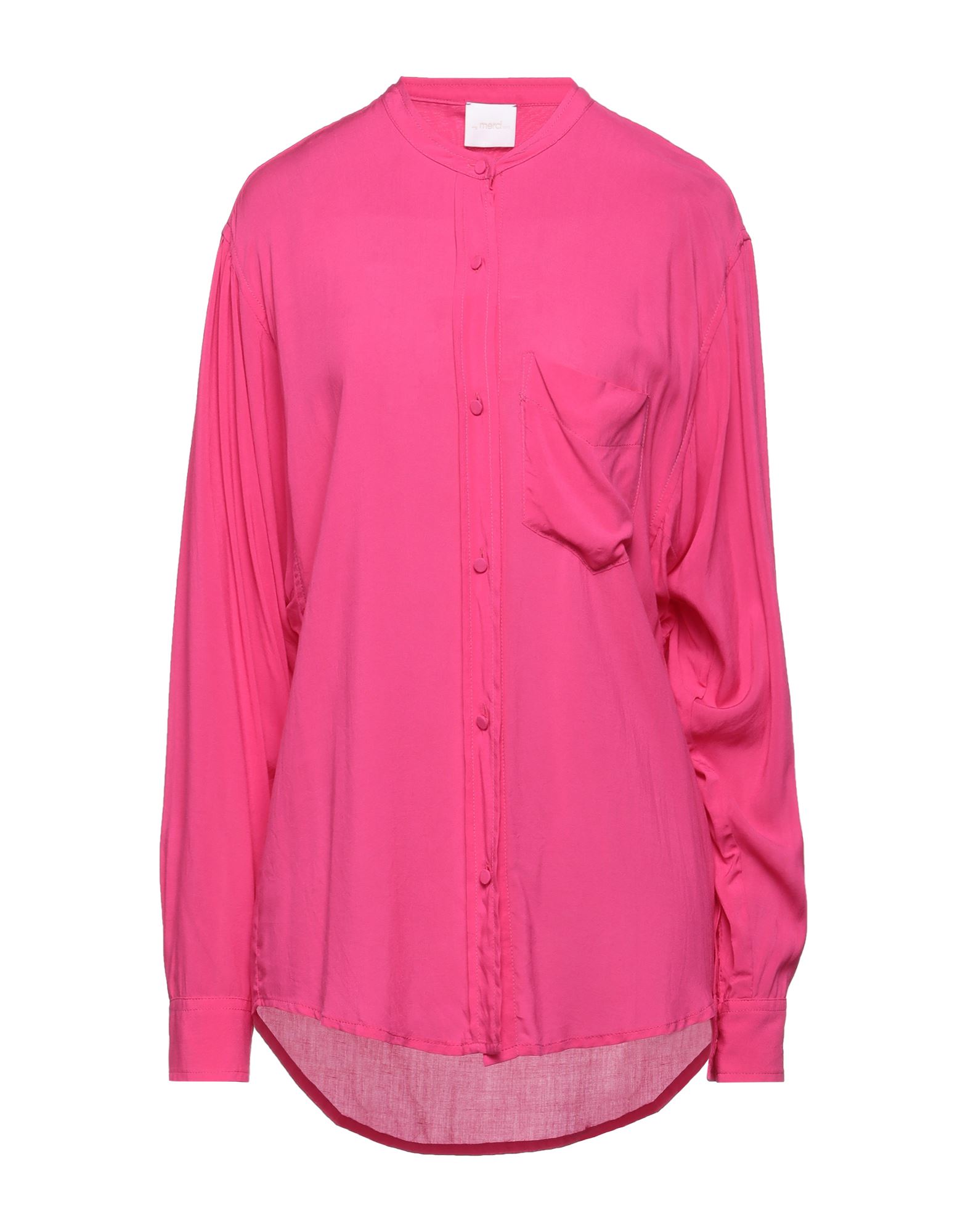 Merci .., Woman Shirt Fuchsia Size L Viscose In Pink