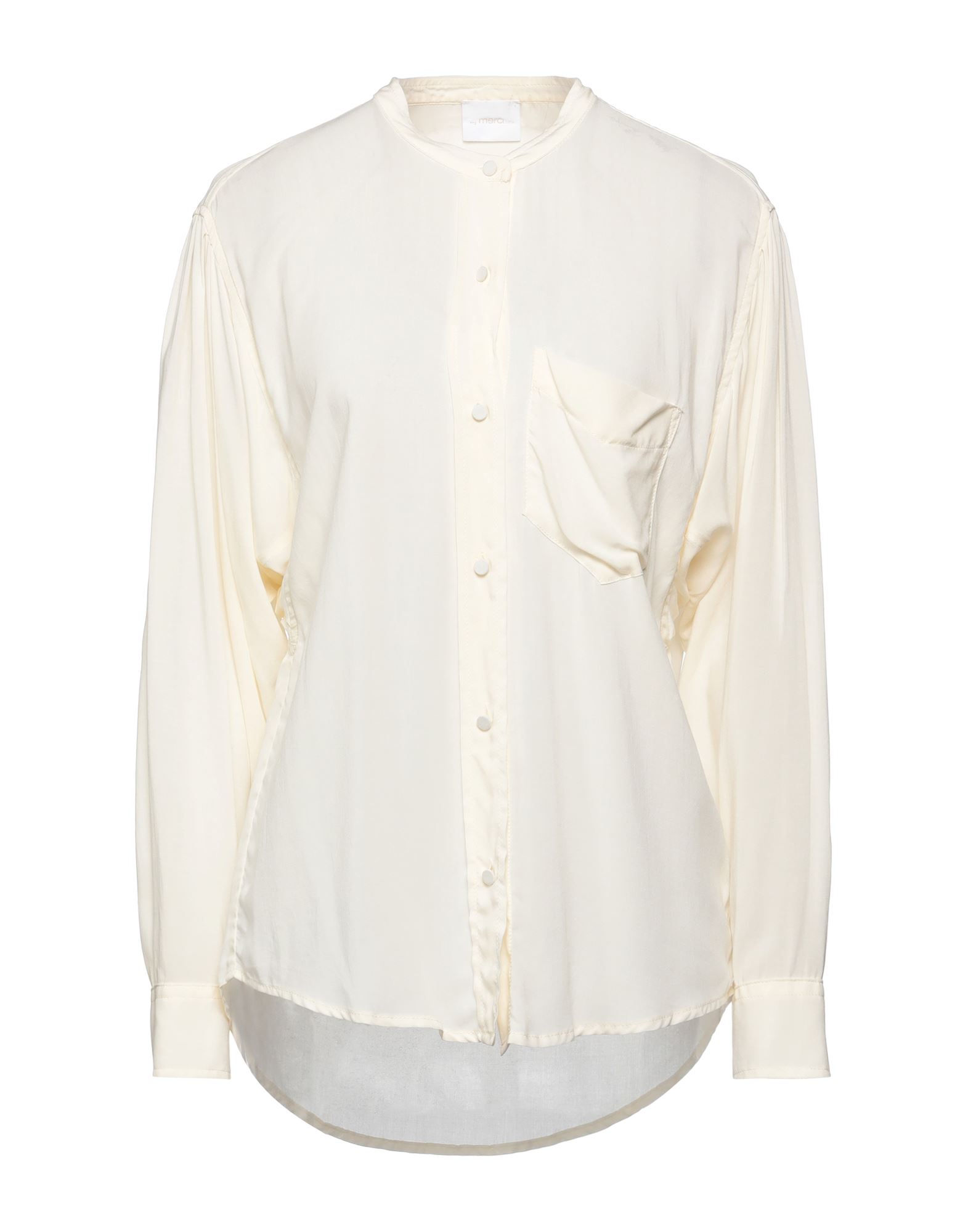 Merci .., Woman Shirt Ivory Size M Viscose In White