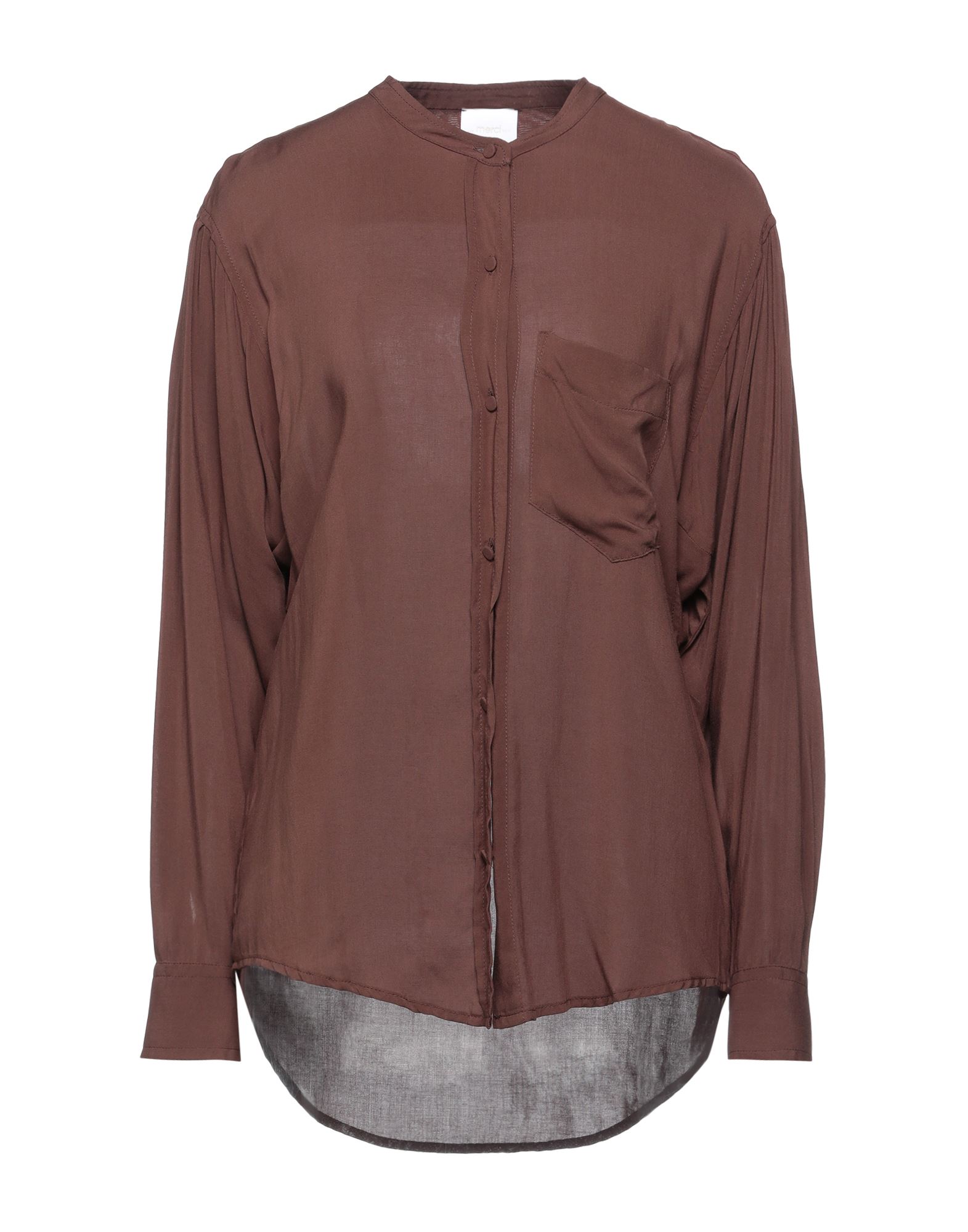 Merci .., Woman Shirt Dark Brown Size M Viscose