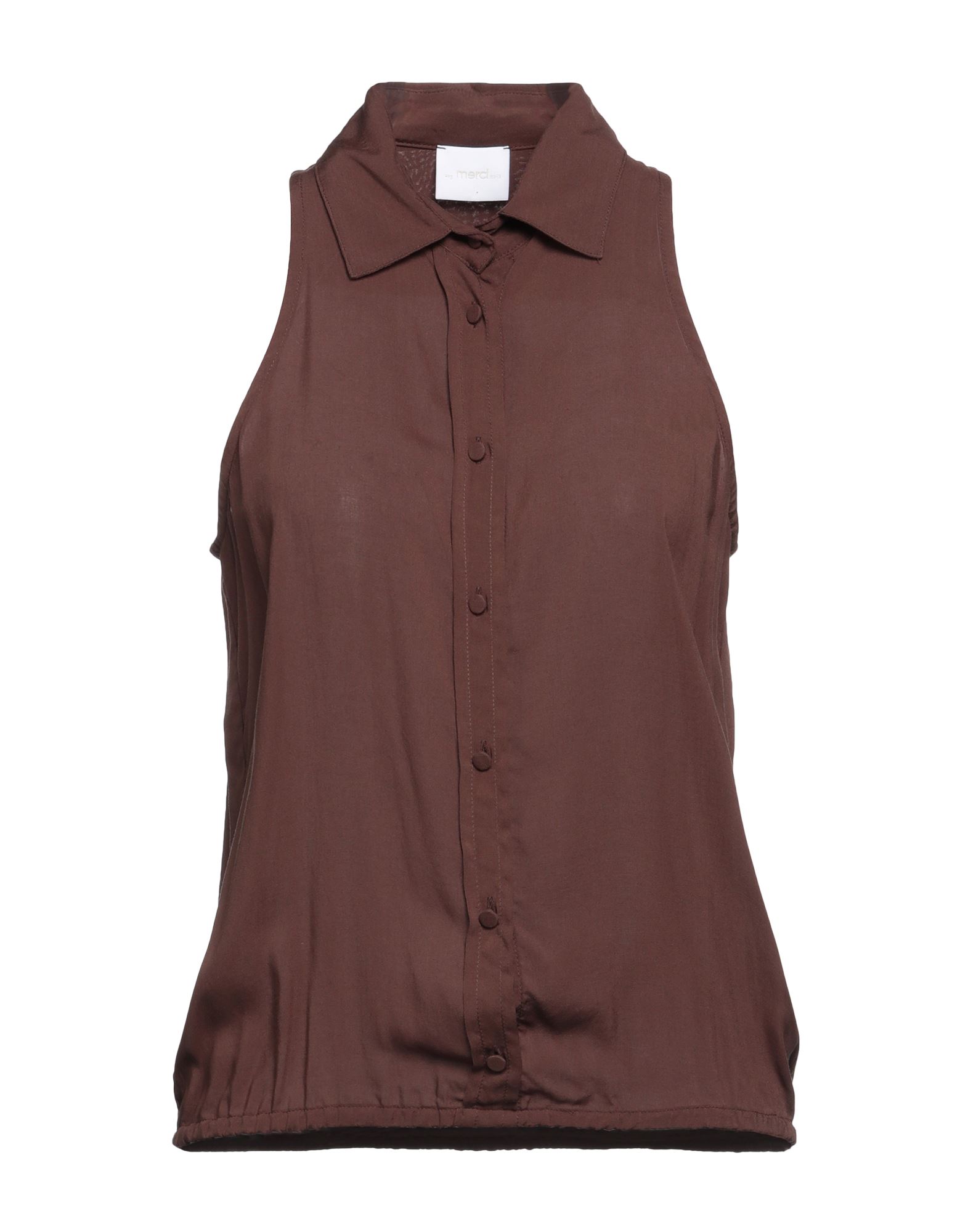Merci .., Woman Shirt Cocoa Size S Viscose In Brown