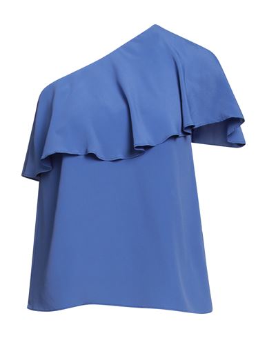 Mauro Grifoni Grifoni Woman Top Blue Size 8 Acetate, Silk