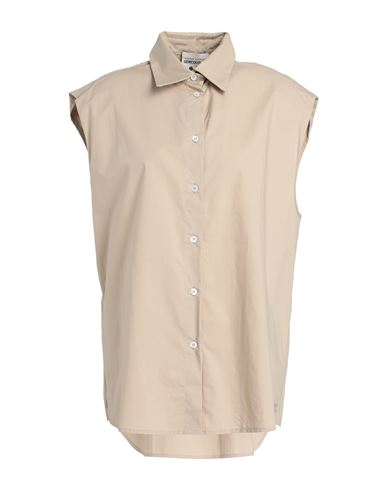 Shop Semicouture Woman Shirt Beige Size 8 Cotton