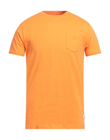 40weft Man T-shirt Orange Size L Cotton