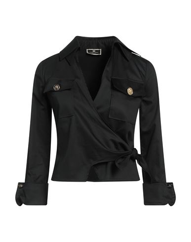 Elisabetta Franchi Woman Shirt Black Size 2 Polyester, Elastane