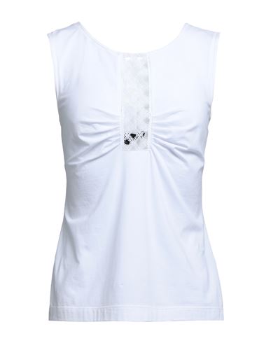 Clips Woman Top White Size 8 Viscose, Polyester