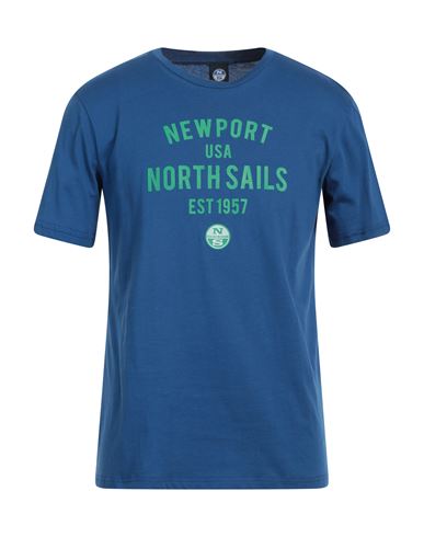 Shop North Sails Man T-shirt Blue Size Xl Cotton