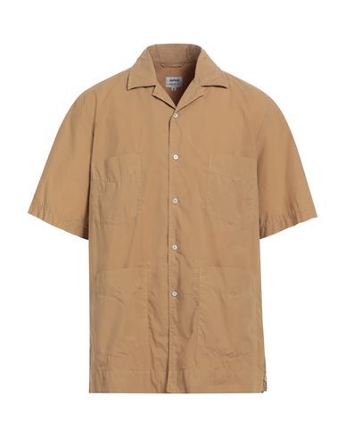 Aspesi Man Shirt Sand Size Xl Cotton In Brown