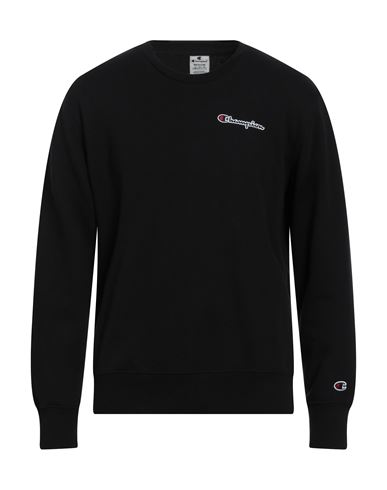 Champion Man Sweatshirt Black Size Xl Cotton, Polyester, Elastane