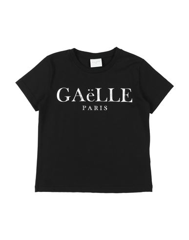Gaelle Paris Babies' Gaëlle Paris Toddler Girl T-shirt Black Size 4 Cotton, Elastane