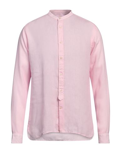 Tintoria Mattei 954 Man Shirt Light Pink Size 17 Linen
