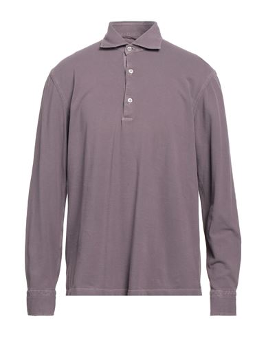 Sonrisa Man Polo Shirt Mauve Size Xxl Cotton In Purple