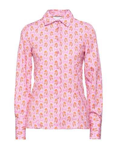 The Abito Milano Woman Shirt Pink Size 12 Cotton, Elastane