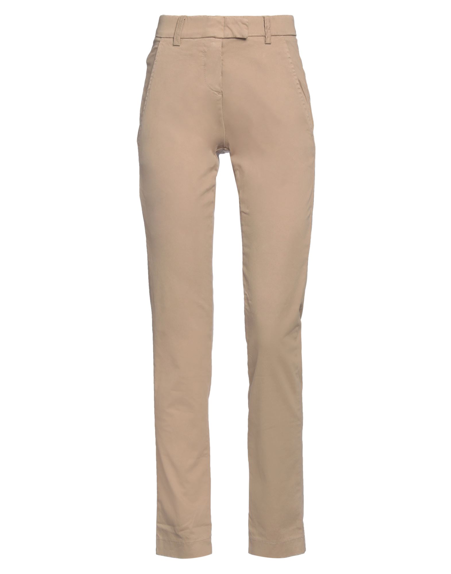 Merci .., Woman Pants Military Green Size 10 Cotton, Elastane In Sand