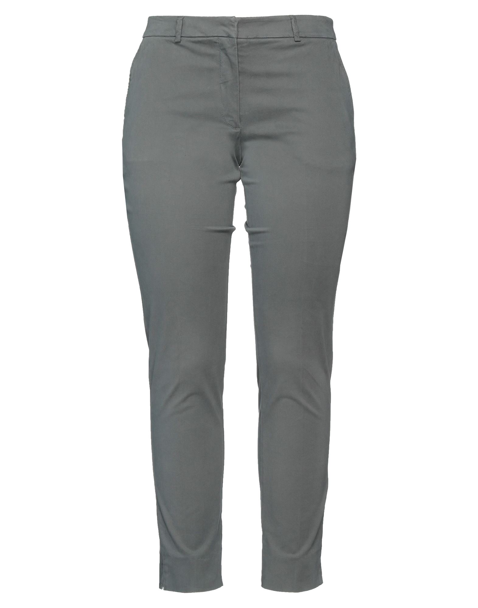 Shop Rossopuro Woman Pants Lead Size 8 Cotton, Elastane In Grey