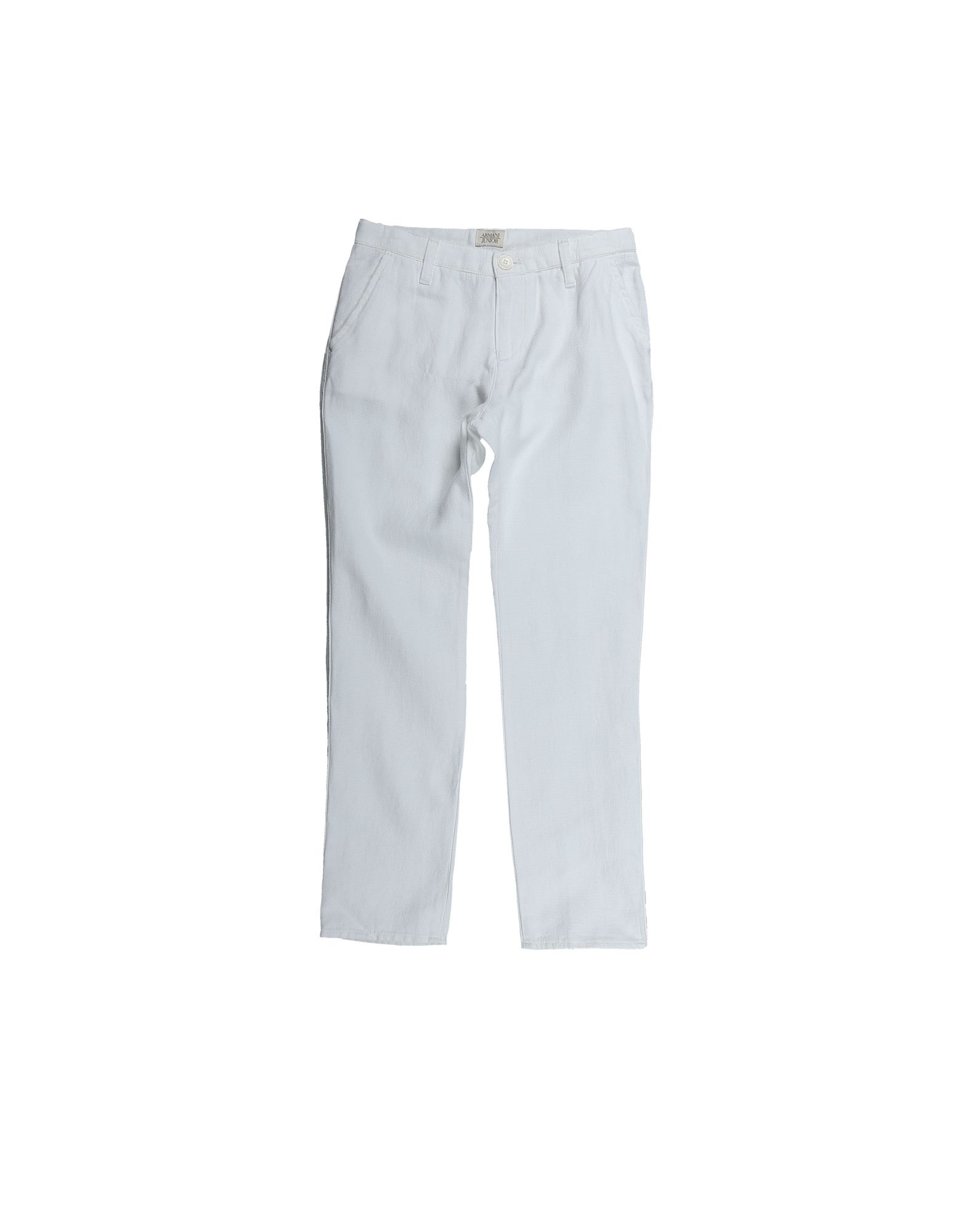 《セール開催中》ARMANI JUNIOR ボーイズ 9-16 歳 パンツ ホワイト 12 コットン 81% / 麻 19%