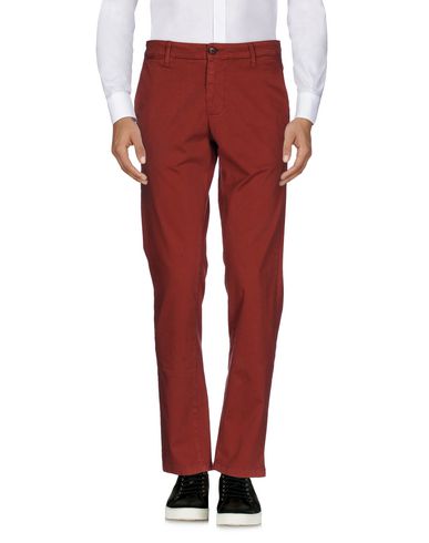 Man Pants Brick red Size 28 Cotton, Elastane