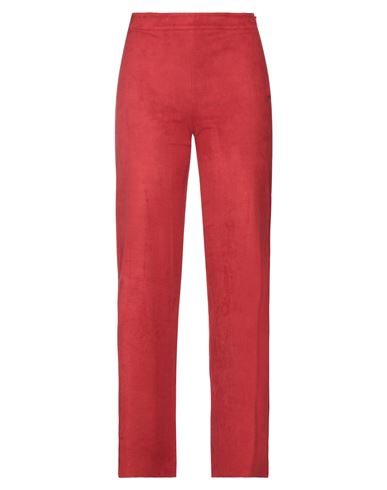 Hanita Woman Pants Red Size 6 Polyester, Elastane