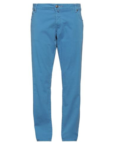 Jacob Cohёn Man Pants Pastel Blue Size 44 Cotton, Elastane