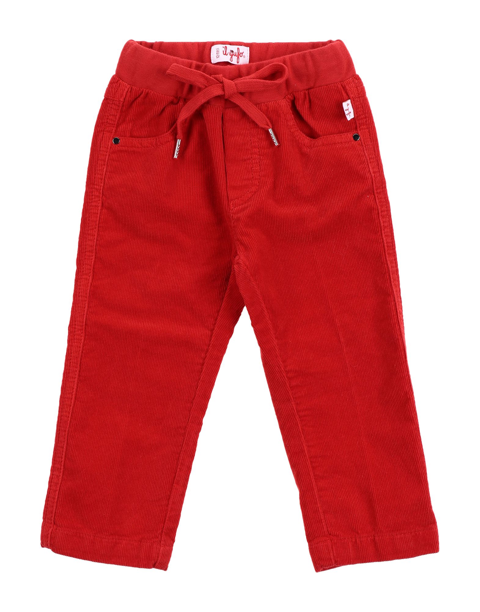 Il Gufo Kids' Stretch Cotton Corduroy Trousers In Red