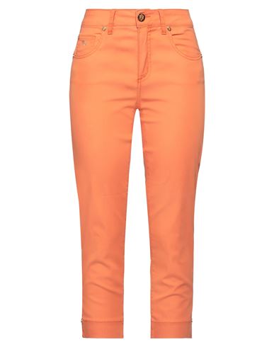 Marani Jeans Woman Cropped Pants Orange Size 12 Cotton, Polyamide, Elastane
