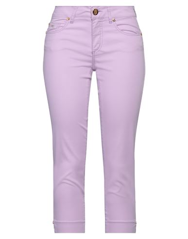 Marani Jeans Woman Cropped Pants Light Purple Size 8 Cotton, Polyamide, Elastane