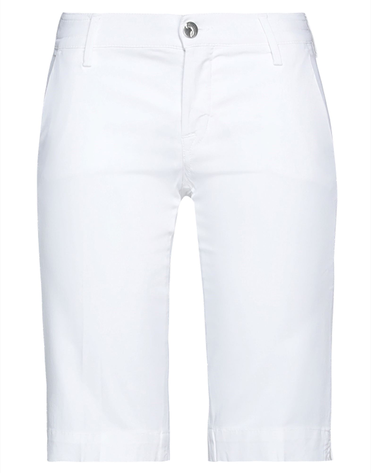 JACOB COHЁN JACOB COHЁN WOMAN SHORTS & BERMUDA SHORTS WHITE SIZE 27 COTTON, LYCRA, ELASTANE