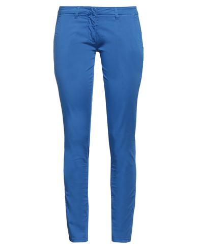 Annie P . Woman Pants Bright Blue Size 28 Cotton, Elastane