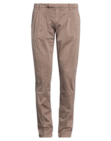 Eleventy Man Pants Khaki Size 34 Cotton, Elastane In Animal Print