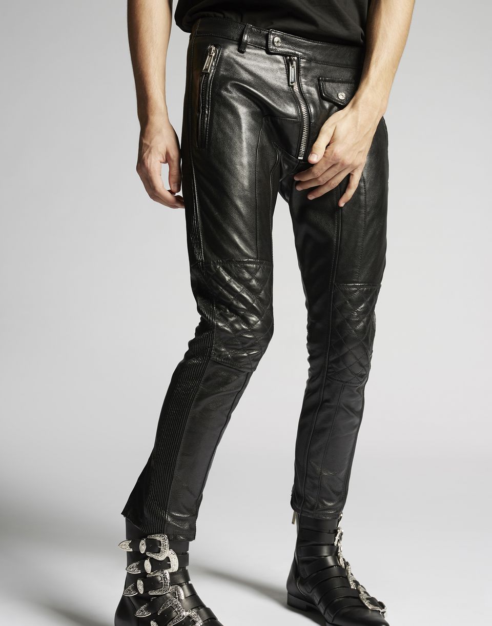Dsquared2 Leather Biker Pants - Pants for Men | Official Store