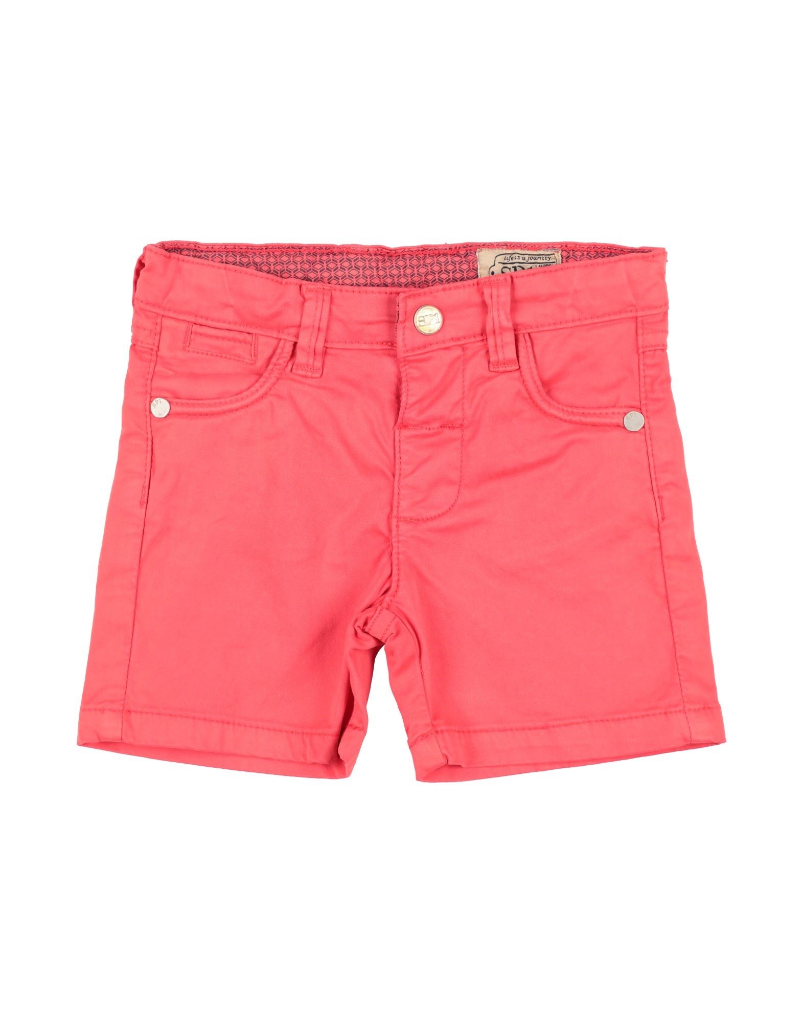 Sp1 Kids'  Newborn Boy Shorts & Bermuda Shorts Red Size 3 Cotton, Elastane