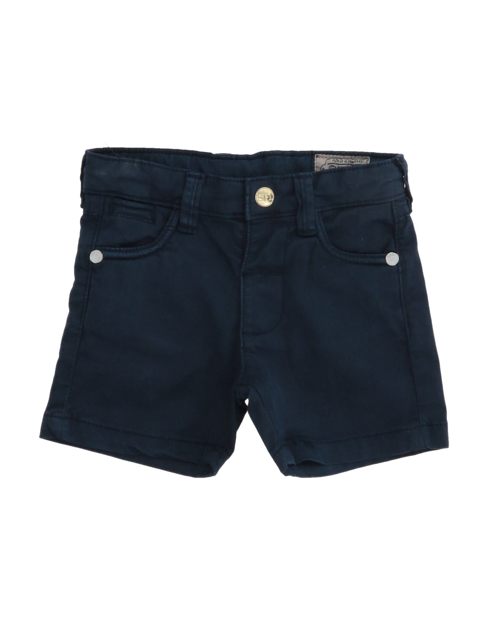 Sp1 Kids'  Newborn Boy Shorts & Bermuda Shorts Midnight Blue Size 3 Cotton, Elastane