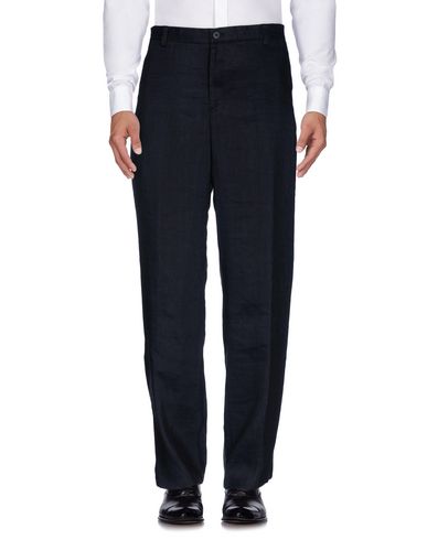 Giorgio Armani Man Pants Midnight Blue Size 42 Linen, Silk In Black