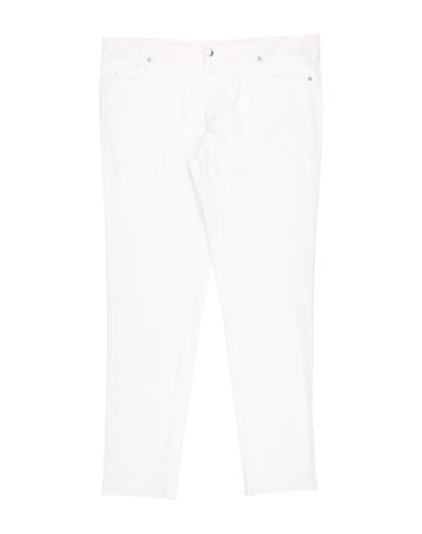 Man Pants White Size 30 Cotton, Elastane