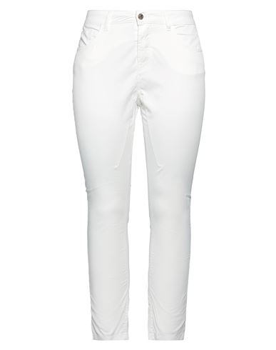 Manila Grace Woman Pants White Size 31 Polyamide, Cotton, Elastane