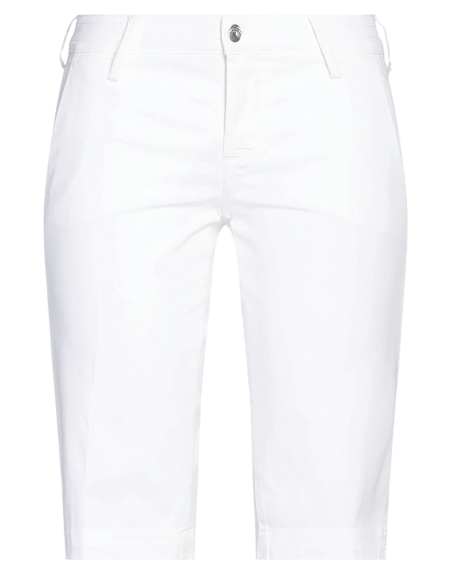 JACOB COHЁN JACOB COHЁN WOMAN SHORTS & BERMUDA SHORTS WHITE SIZE 28 COTTON, LYOCELL, ELASTANE