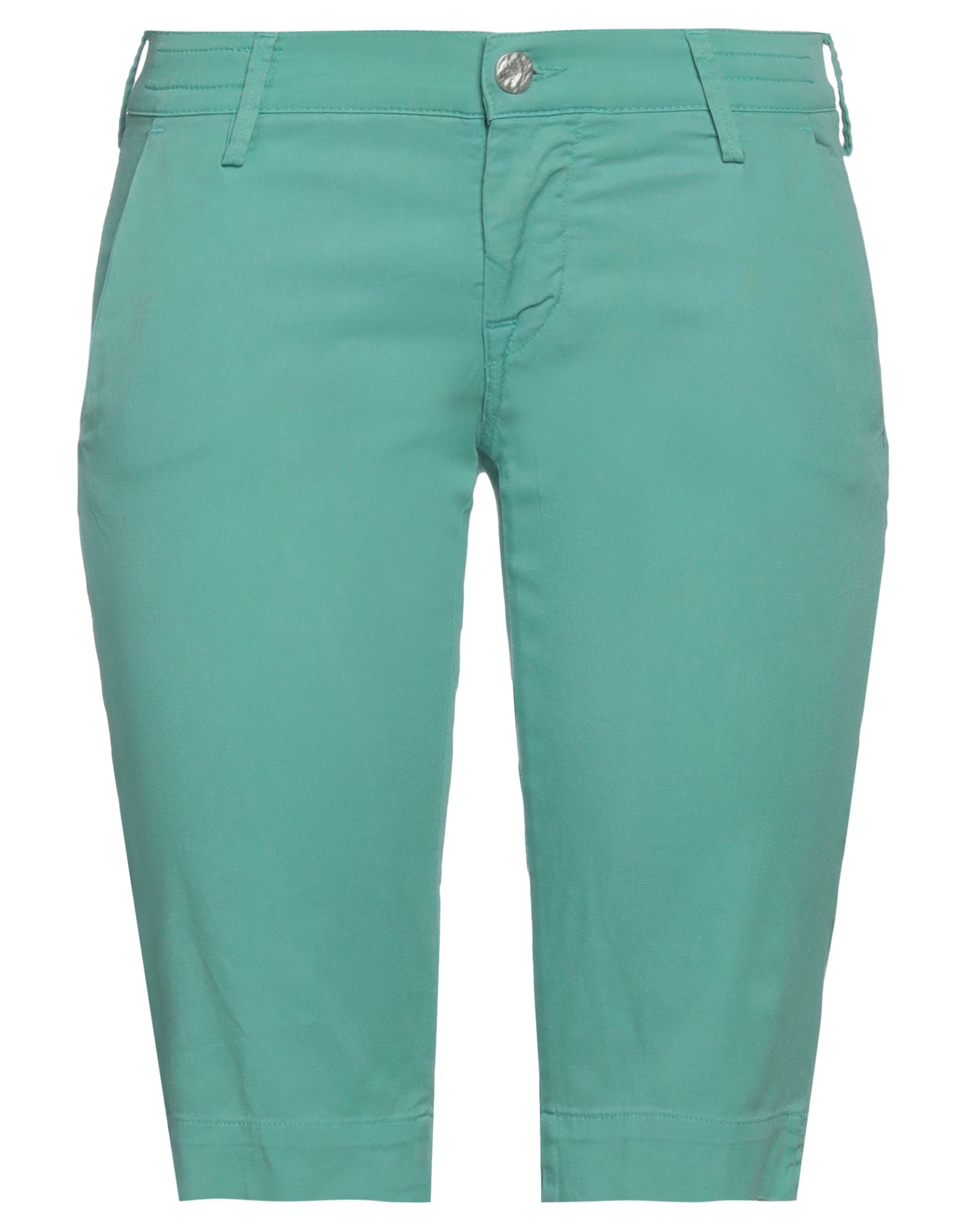 Jacob Cohёn Woman Shorts & Bermuda Shorts Light Green Size 27 Cotton, Lyocell, Elastane