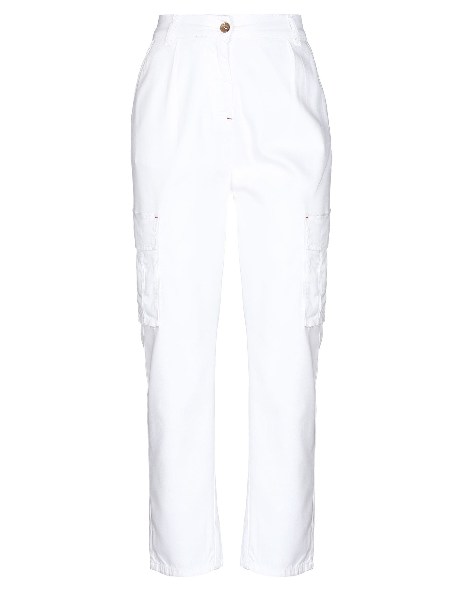 Shop Manila Grace Woman Pants White Size 6 Lyocell, Elastane
