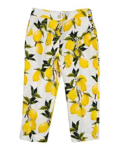 Dolce & Gabbana Toddler Girl Pants Yellow Size 5 Cotton, Silk, Viscose In Yellow