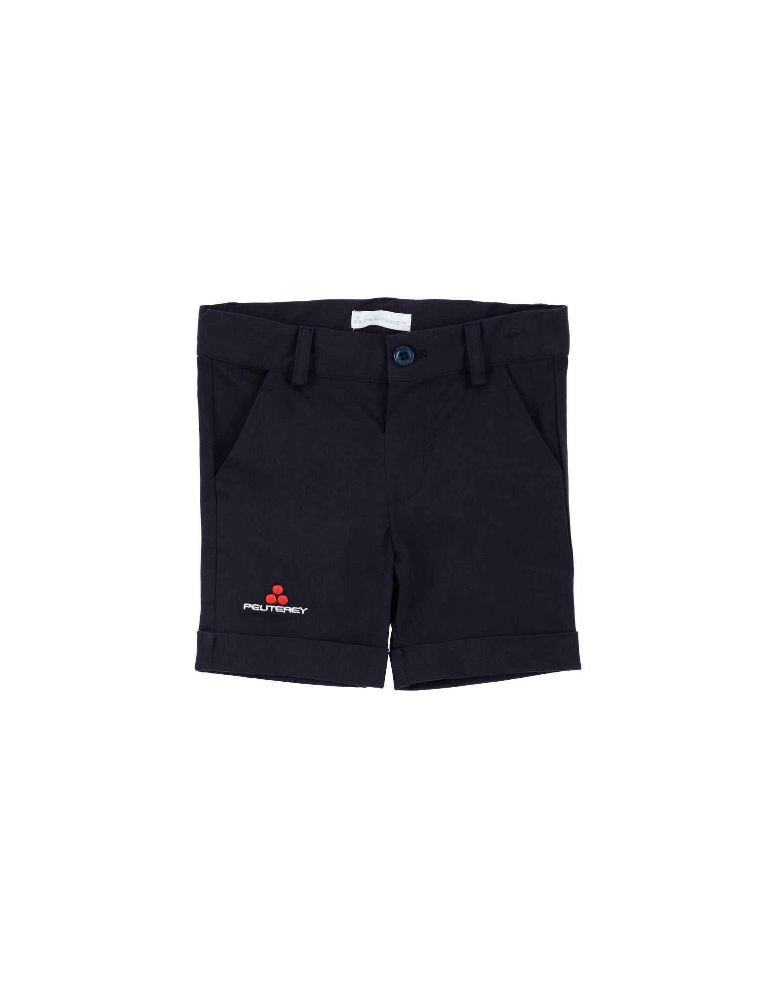 Peuterey Kids'  Newborn Girl Shorts & Bermuda Shorts Midnight Blue Size 3 Cotton, Elastane