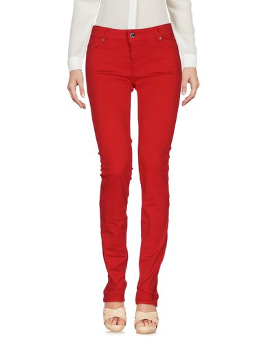 Woman Pants Red Size 31 Cotton, Elastane