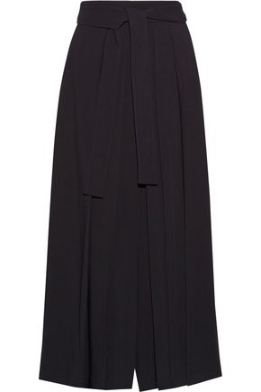 THE ROW SKANNT BELTED CREPE WIDE-LEG PANTS,3074457345617308212