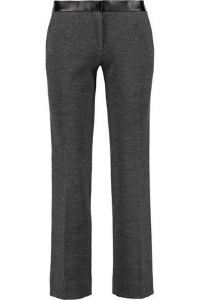 TORY BURCH Linette cropped wool-blend straight-leg pants