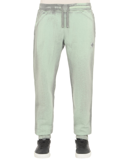 13107789ud - TROUSERS & JEANS STONE ISLAND Fleece Trousers 66765 HAND BRUSHED COLOUR TREATMENT STONE ISLAND - 0