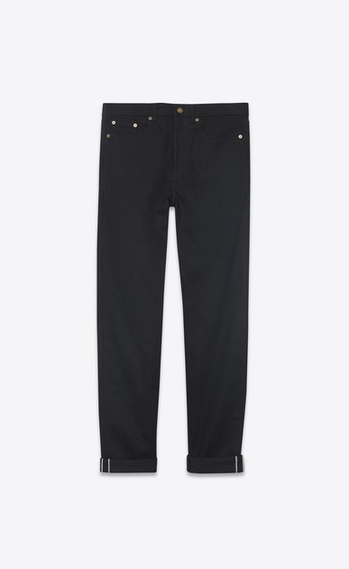 SAINT LAURENT Baggy Man Baggy jeans in raw black denim a_V4